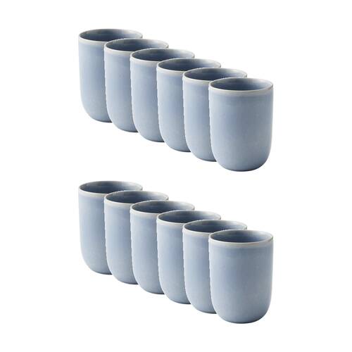 12PK Ecology Element Kitchenware Cuddle Mug Sky Light Blue Stoneware 250ml