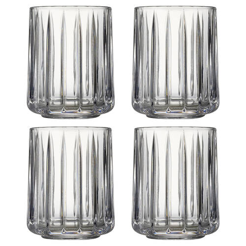 4pc Ecology Lineaire Glass Tumbler Set Elegant Drinkware 260ml