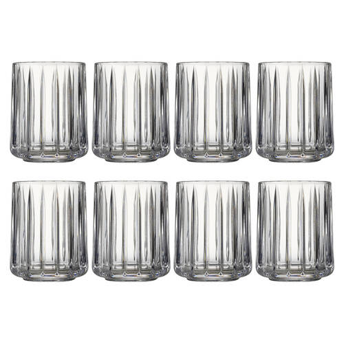 2x 4pc Ecology Lineaire Glass Tumbler Set Elegant Drinkware 260ml