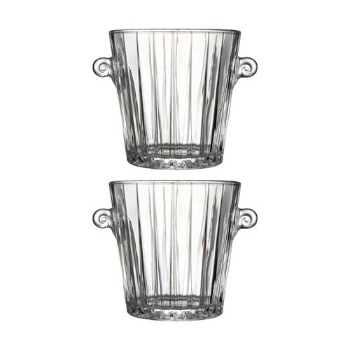 2PK Ecology Lineaire Glass Ice Bucket 1.7L Elegant Barware Accessory