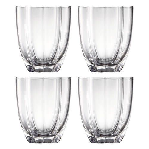 4pc Ecology Ellery Glass Tumbler Set Fluted Drink Glassware 320ml