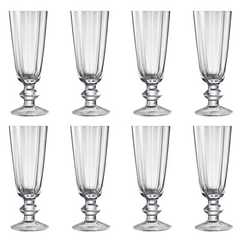 2x 4pc Ecology Ellery Champagne Set Fluted Stemmed Glassware 290ml