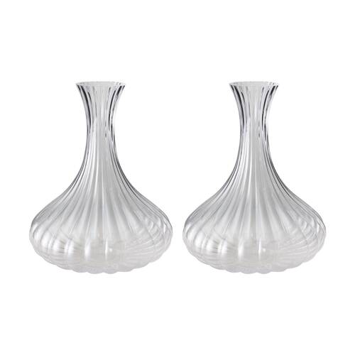 2PK Ecology Ellery Glass Decanter Fluted Design Elegant Drinkware 2L