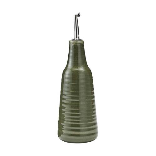 Ecology Ottawa Stoneware Oil Bottle With Pouring Spout Moss Green 450ml