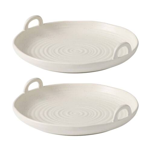 2PK Ecology Ottawa Stoneware Shallow Serving Bowl Dish Calico 24x5.5cm