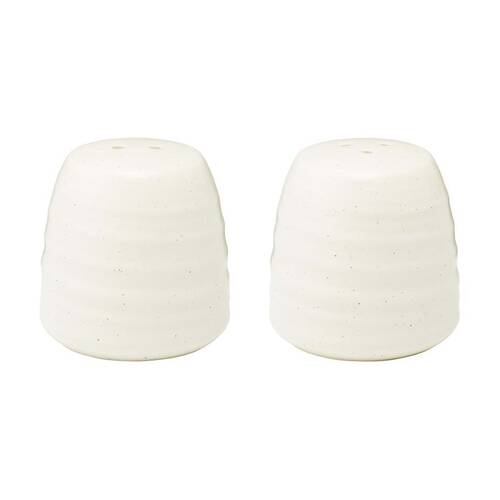 2pc Ecology Ottawa Stoneware Salt & Pepper Shaker Set Calico 6x6.5cm