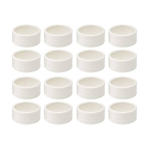 4x 4pc Ecology Ottawa Stoneware Napkin Ring Set Rustic Tableware Calico