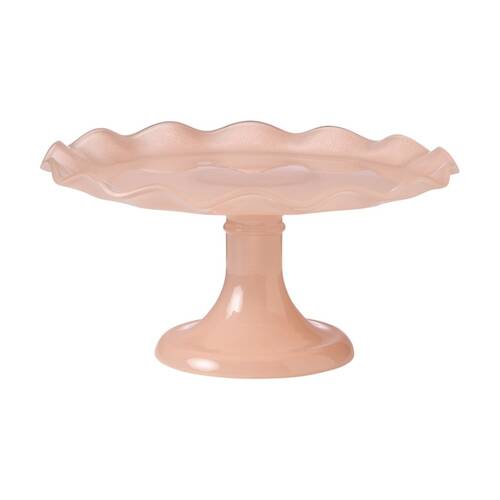 Ecology Ruffle Glass Cake Stand High Gloss Serveware Petal 26x12.5cm