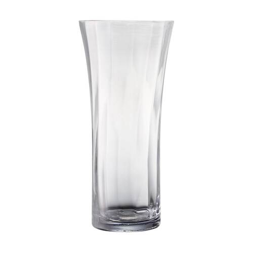 Ecology Fleur Flared Optic Vase Soda Lime Glass Home Decor 30cm