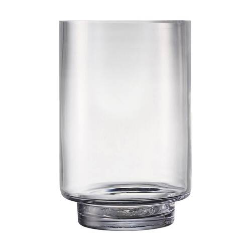 Ecology Fleur Footed Hurricane Vase Soda Lime Glass Home Decor 19cm