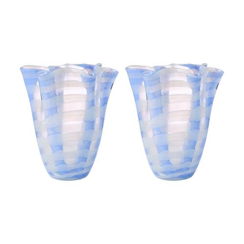 2PK Ecology Papyrus Vase Soda Lime Glass Home Decor Skylark 24.5cm