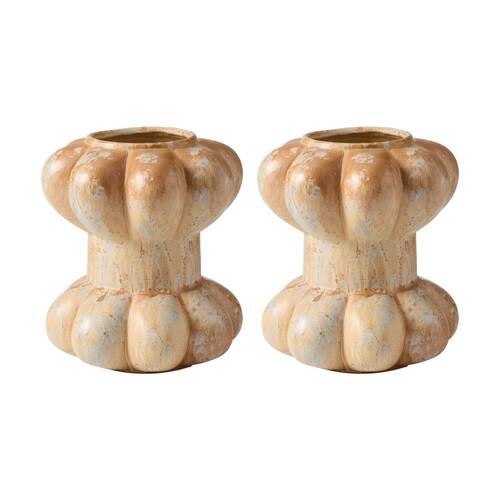 2PK Ecology Dune Ceramic Vase Contemporary Sculptural Home Decor 20.5x24cm
