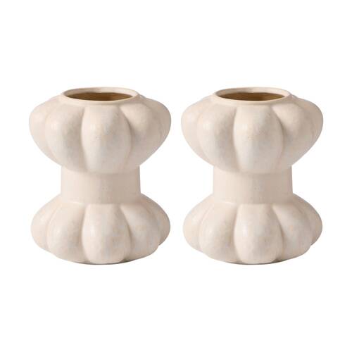 2PK Ecology Dune Ceramic Vase Contemporary Sculptural Home Decor 16x20cm
