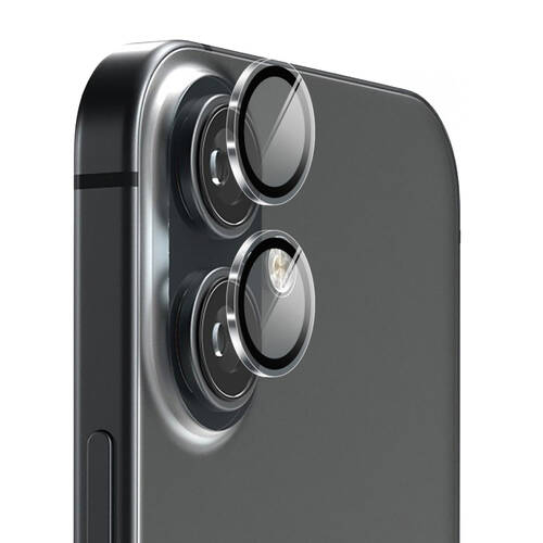 50pc EFM Camera Lens Protector Bulk Set for iPhone 16/16 Plus Clear