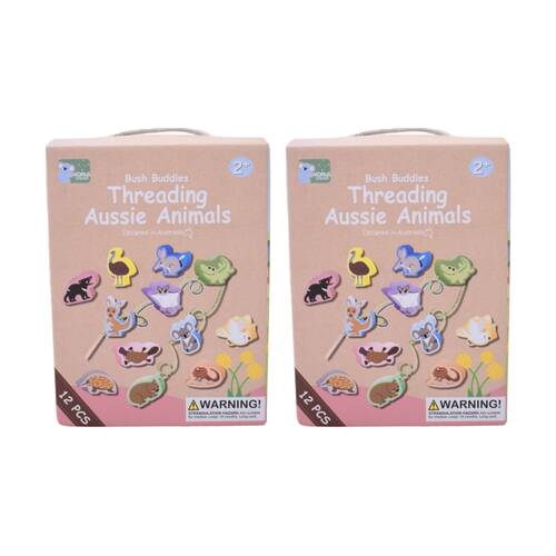 2PK Koala Dream Bush Buddies Threading Aussie Animals Set Timber 2y+