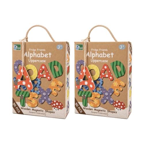 2x 50pc Koala Dream Kids 3y+ Fridge Friends Wooden Uppercase Alphabet Magnets