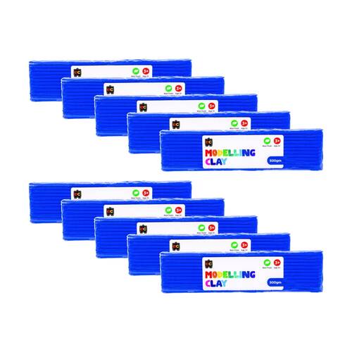 10PK Educational Colours Modelling Clay Dark Blue Kids Art/Craft 500gm 3y+
