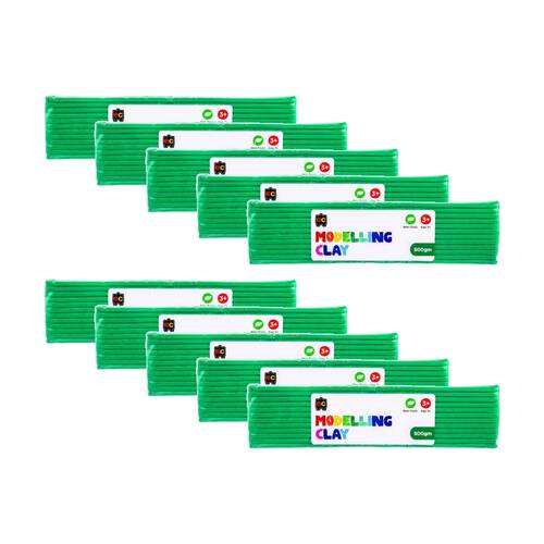 10PK Educational Colours Modelling Clay Dark Green Kids Art/Craft 500gm 3y+