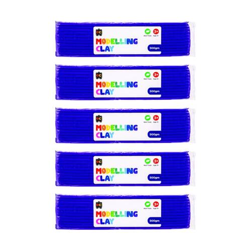 5PK Educational Colours Modelling Clay Purple Kids Art/Craft 500gm 3y+