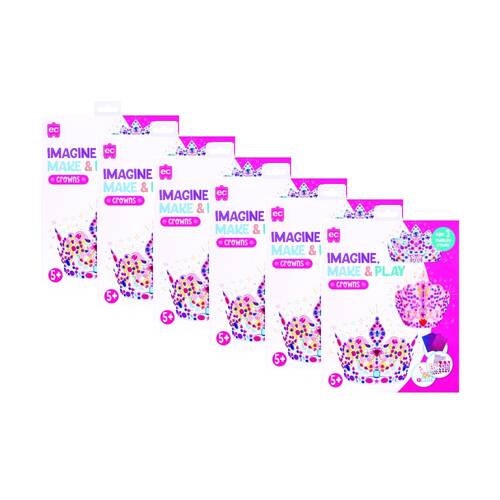 6x 3pc Educational Colours Imagine Make & Play Crowns and Tiaras Kids Set 5y+