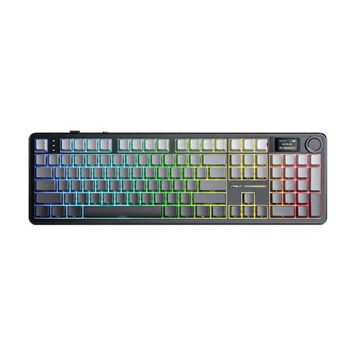 AULA F108PRO Wireless Tri-Mode Gasket RGB Mechanical Keyboard Gradient Grey