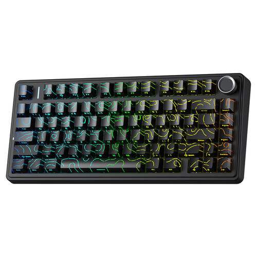 AULA F75 Wireless Type-C Tri-Mode Gasket Mechanical Keyboard Black