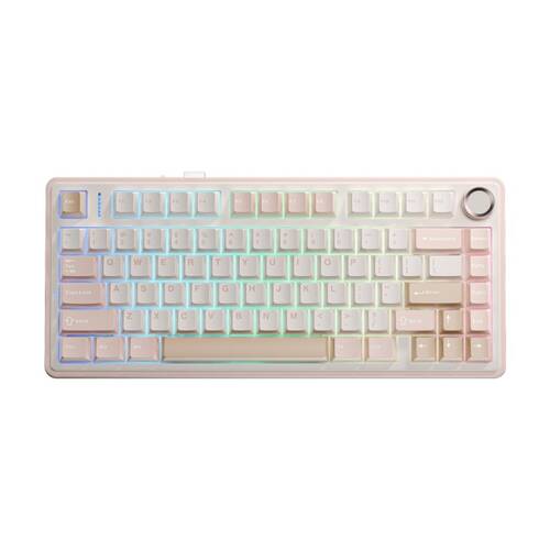 AULA F75 Wireless Type-C Tri-Mode Gasket Mechanical Keyboard Pink