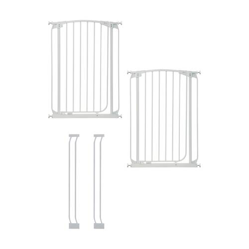 4pc Dreambaby Chelsea Pressure Mounted Tall Baby Safety Gate W/ Extensions White