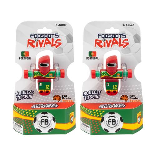 2PK Foosbots 6Y+ Rivals Team Portugal Squeeze To Spin Kids Soccer Football Toy