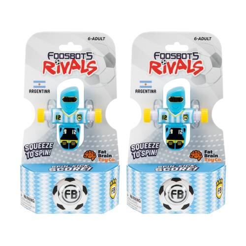 2PK Foosbots 6Y+ Rivals Team Argentina Squeeze To Spin Kids Soccer Football Toy