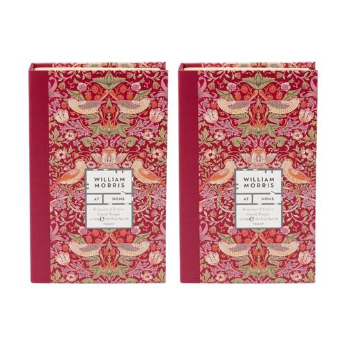 2x 4pc Heathcote & Ivory William Morris Strawberry Thief Guest Soaps 50g