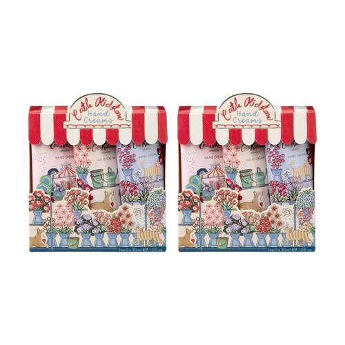 2x 3pc Heathcote & Ivory Cath Kidston Flower Market Hand Cream Set 30ml