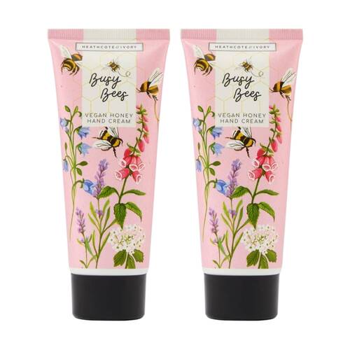 2PK Heathcote & Ivory Busy Bees Orange Blossom Honey Hand Cream 100ml