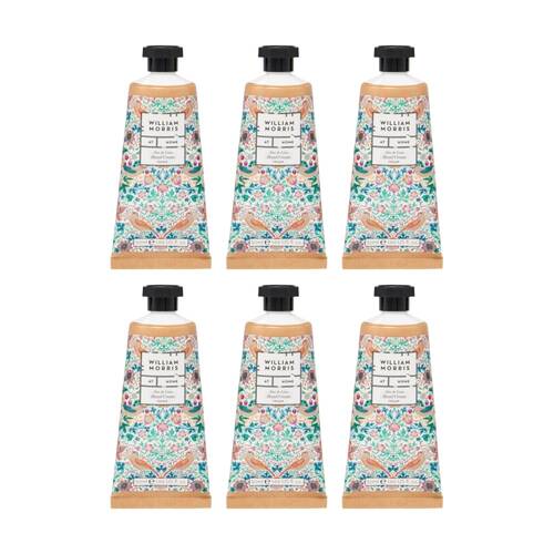 6PK Heathcote & Ivory William Morris Aloe Lime Cream Strawberry Thief 50ml
