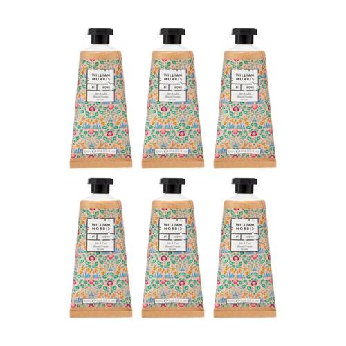 6PK Heathcote & Ivory William Morris Aloe Lime Hand Cream Eyebright 50ml