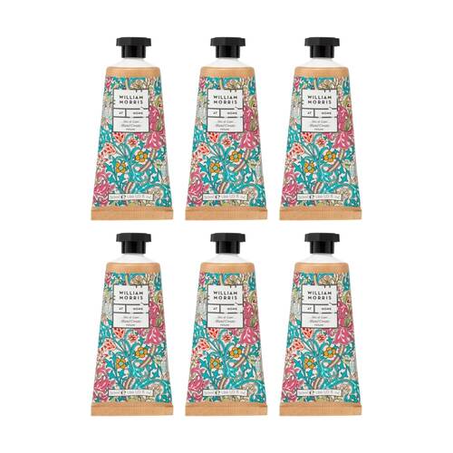 6PK Heathcote & Ivory William Morris Aloe Lime Cream Golden Lily Light 50ml