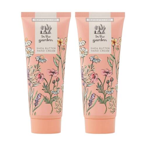 2PK Heathcote & Ivory In The Garden Hand Cream Tin Shea Butter 100ml