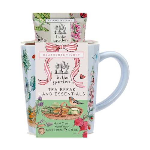 3pc Heathcote & Ivory In The Garden Tea Break Mug W/ Hand Care Set