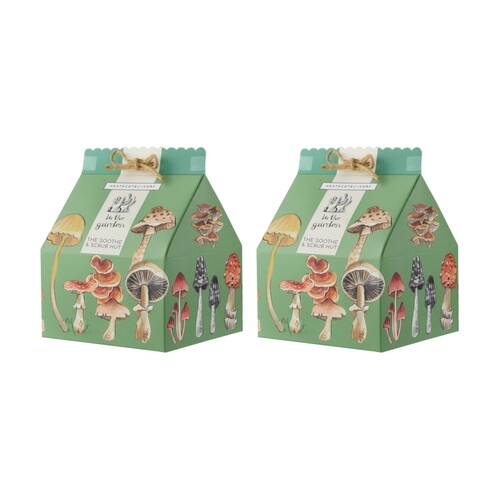 2x 3pc Heathcote & Ivory In The Garden Soothe Scrub Hut Body Care Set 50ml