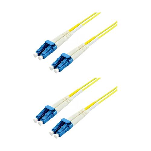 2PK Comsol LC-LC Single-Mode Duplex Fibre Patch Cable LSZH 9/125 OS2 1M