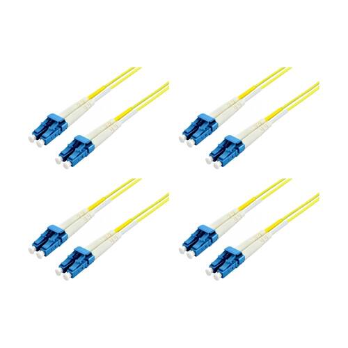 4PK Comsol LC-LC Single-Mode Duplex Fibre Patch Cable LSZH 9/125 OS2 2M