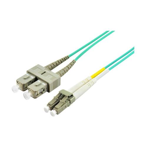 Comsol LC-SC Multi-Mode Duplex Fibre Patch Cable LSZH 50/125 OM4 1M