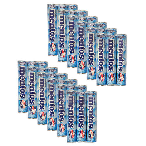 12x 3pc Mentos Mint Roll Chewing Dragees Breath Freshener Mints Pack 29g