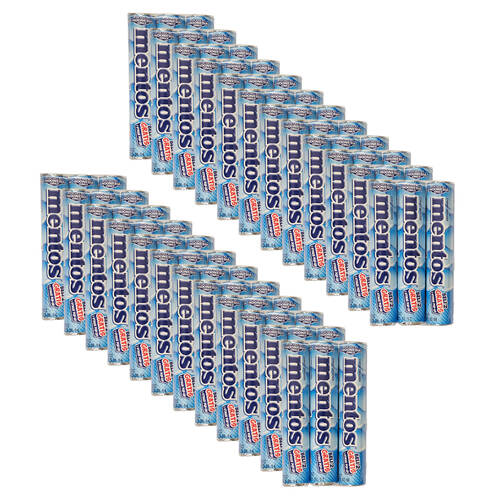 24x 3pc Mentos Mint Roll Chewing Dragees Breath Freshener Mints Pack 29g