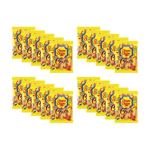 20PK Chupa Chups Jelly Cool Cola Bottle Gummy Lollies Sweets Pack 90g