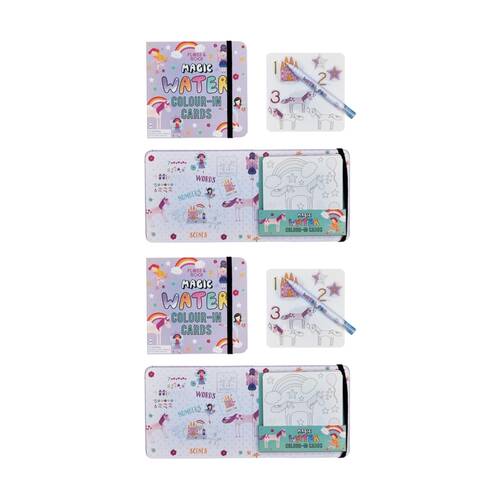 2PK Floss & Rock Magic Water Colouring Unicorn Reusable Colour-In Set 3y+