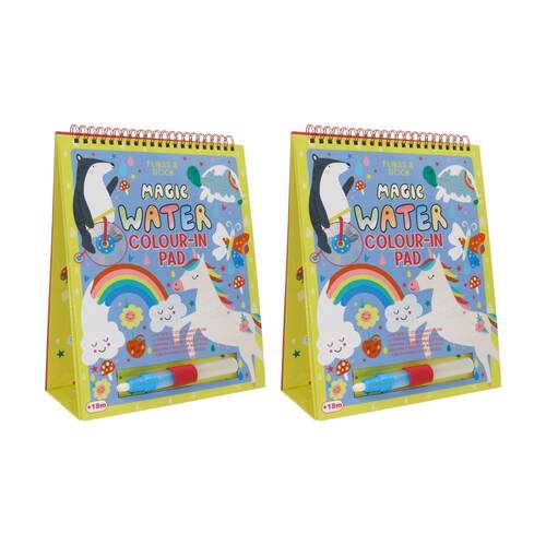 2PK Floss & Rock Magic Water Colouring Flipbook Rainbow Fairy 26x20cm 18m+