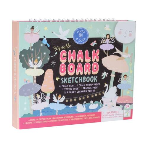 Floss & Rock Chalk Board Sketchbook Enchanted Kids Activity 3y+ 18x21cm