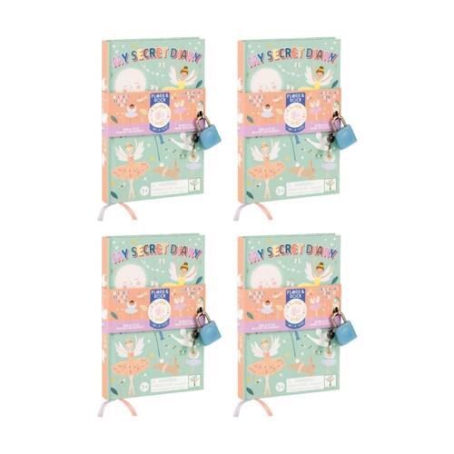 4PK Floss & Rock My Secret Scented Lock Key Diary Enchanted 15x10cm 3y+