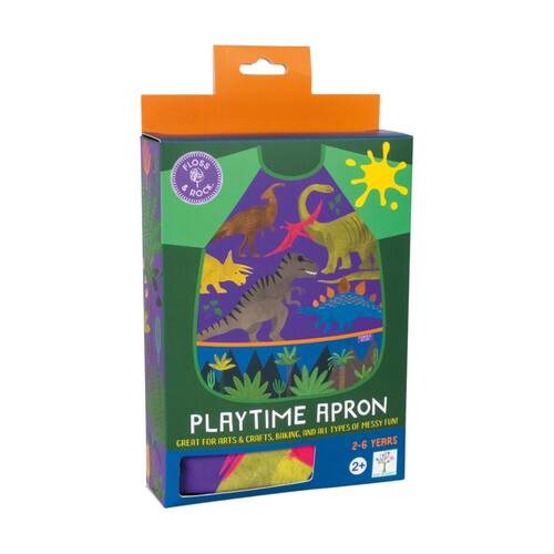 Floss & Rock Playtime Apron Dinosaur Full-Length Arms Kids 2y+